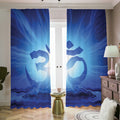 Mantra Om Print Dimout Pencil Pleat Curtains