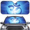 Mantra Om Print Car Windshield Sun Shade