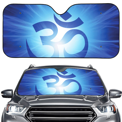 Mantra Om Print Car Windshield Sun Shade