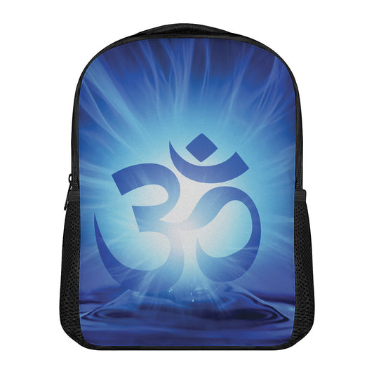 Mantra Om Print Casual Backpack