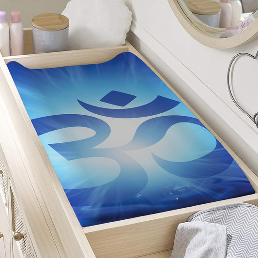 Mantra Om Print Changing Pad Cover