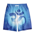 Mantra Om Print Cotton Shorts