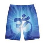 Mantra Om Print Cotton Shorts