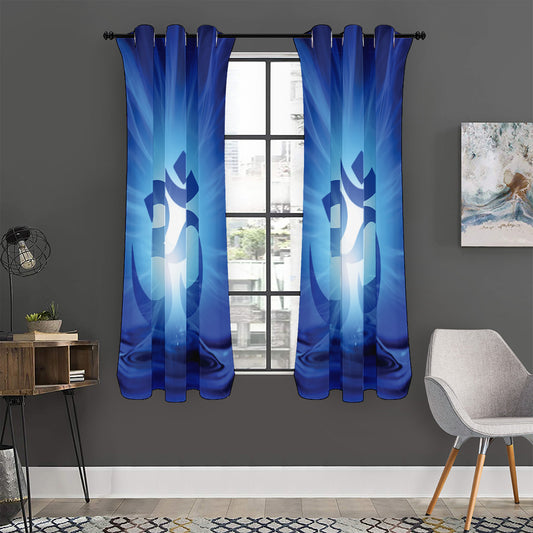 Mantra Om Print Curtain