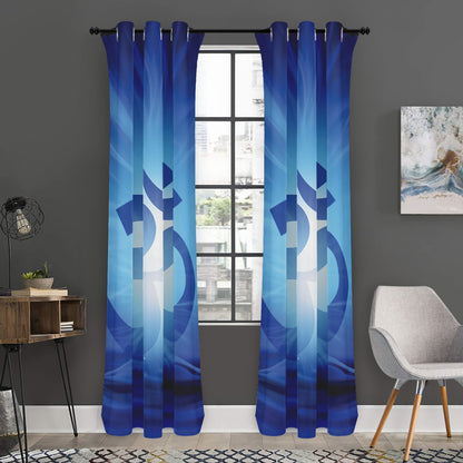 Mantra Om Print Curtain