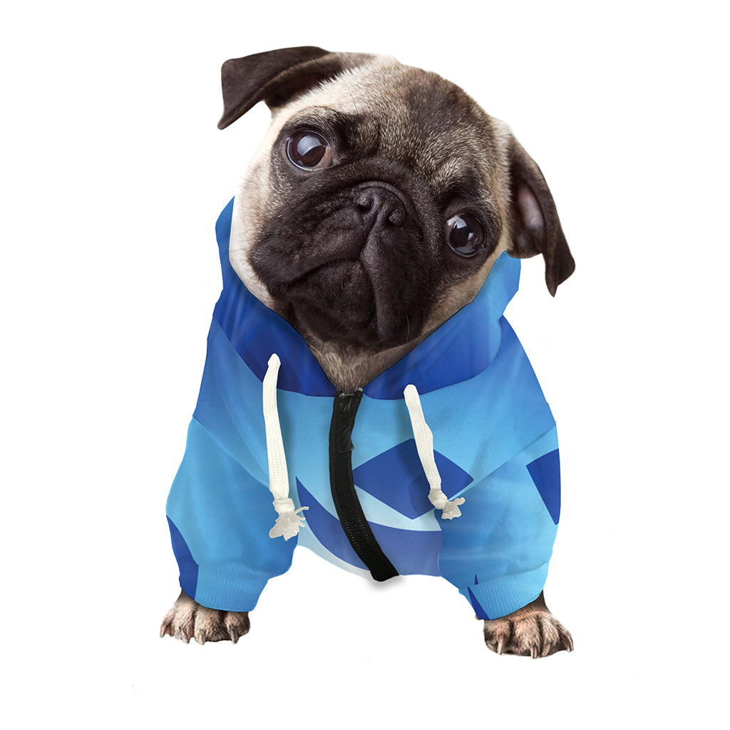 Mantra Om Print Dog Zip Up Hoodie
