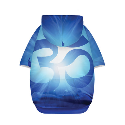 Mantra Om Print Dog Zip Up Hoodie
