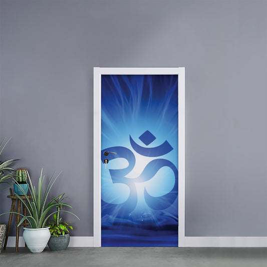 Mantra Om Print Door Sticker