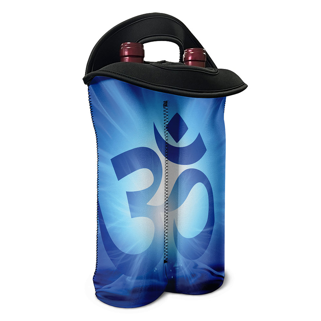 Mantra Om Print Double Neoprene Wine Tote