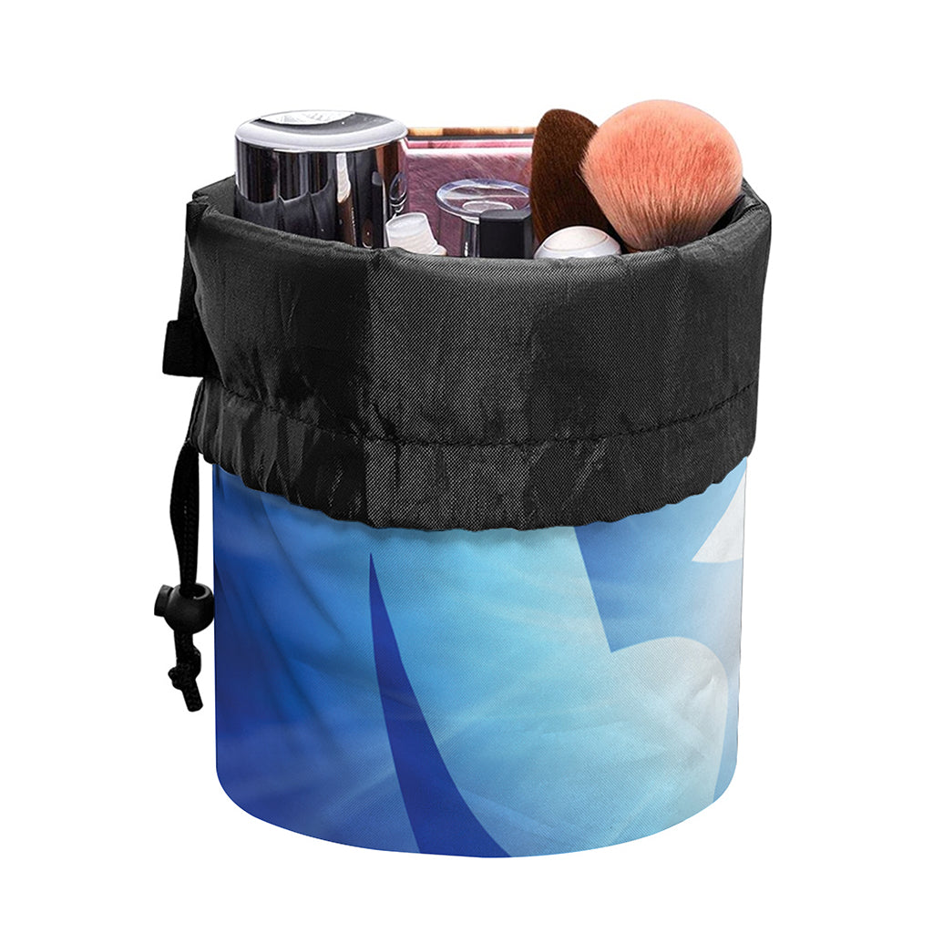 Mantra Om Print Drawstring Makeup Bag