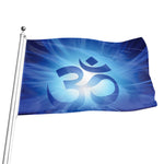 Mantra Om Print Flag