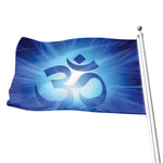 Mantra Om Print Flag