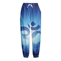 Mantra Om Print Fleece Lined Knit Pants