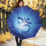 Mantra Om Print Foldable Umbrella