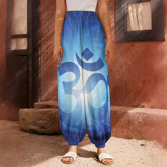 Mantra Om Print Harem Pants