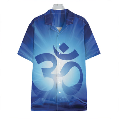 Mantra Om Print Hawaiian Shirt