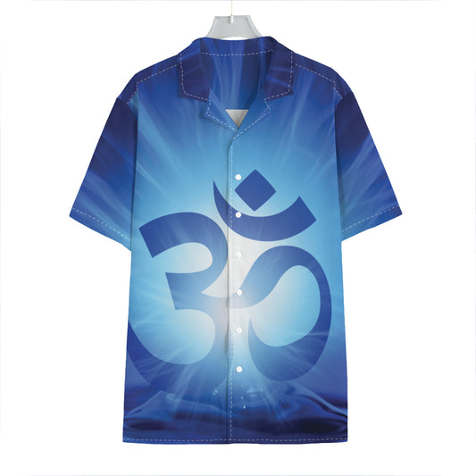 Mantra Om Print Hawaiian Shirt
