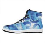 Mantra Om Print High Top Leather Sneakers