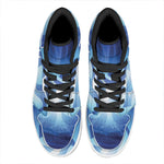 Mantra Om Print High Top Leather Sneakers