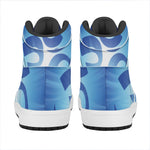 Mantra Om Print High Top Leather Sneakers
