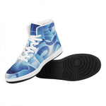Mantra Om Print High Top Leather Sneakers