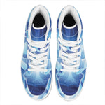 Mantra Om Print High Top Leather Sneakers