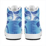 Mantra Om Print High Top Leather Sneakers