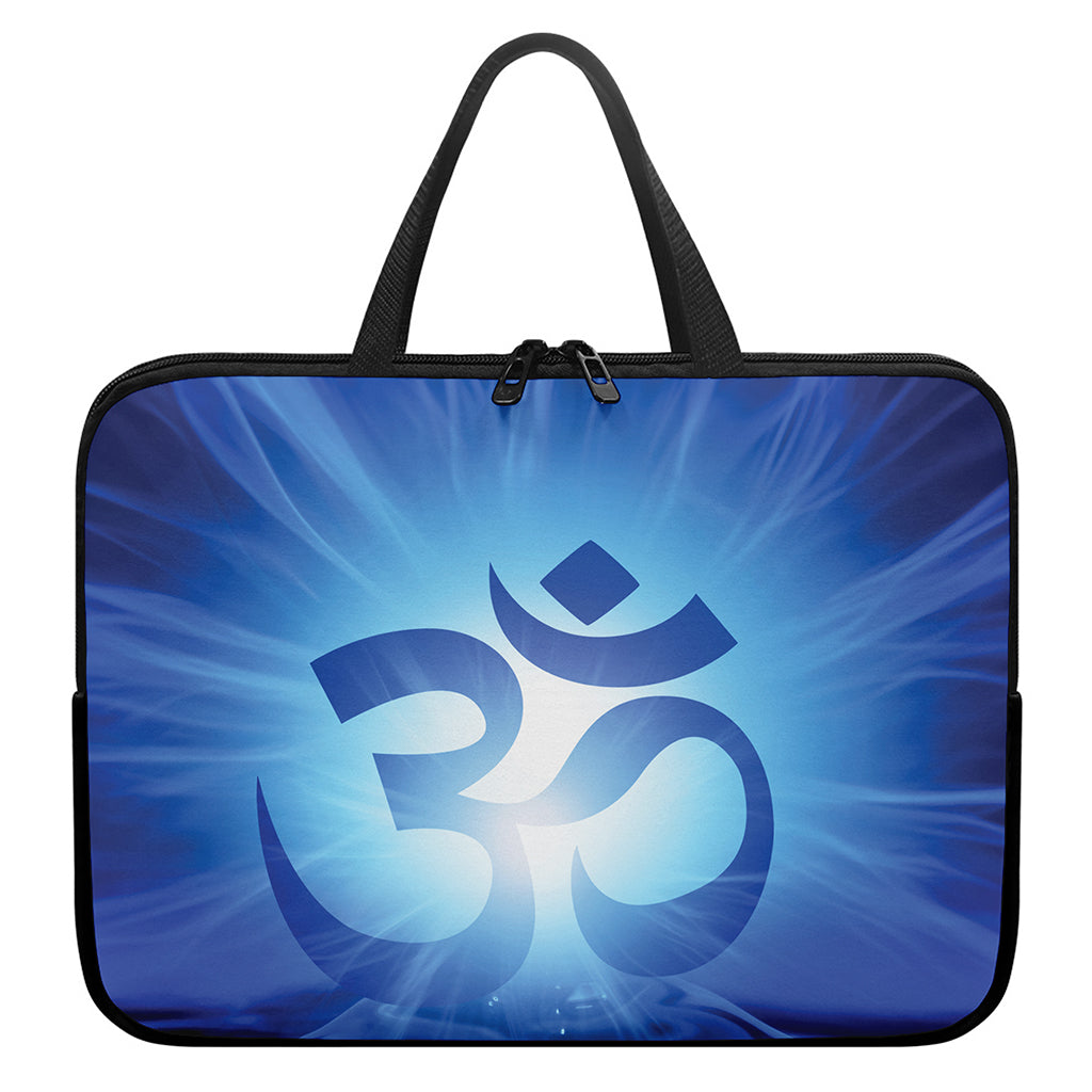 Mantra Om Print Laptop Sleeve With Handle