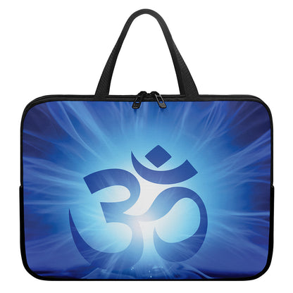Mantra Om Print Laptop Sleeve With Handle