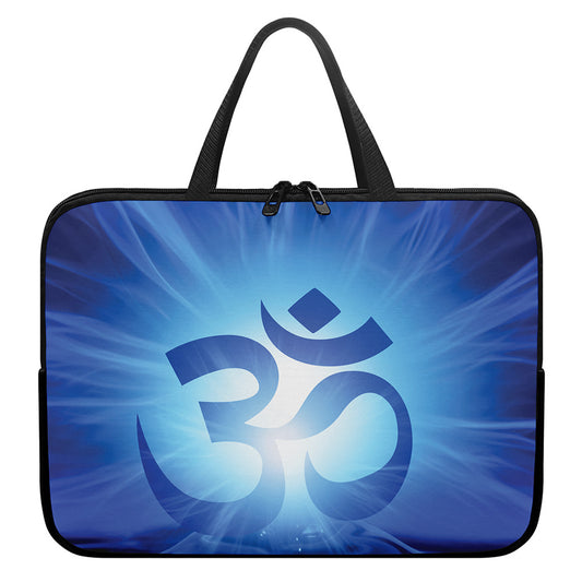 Mantra Om Print Laptop Sleeve With Handle