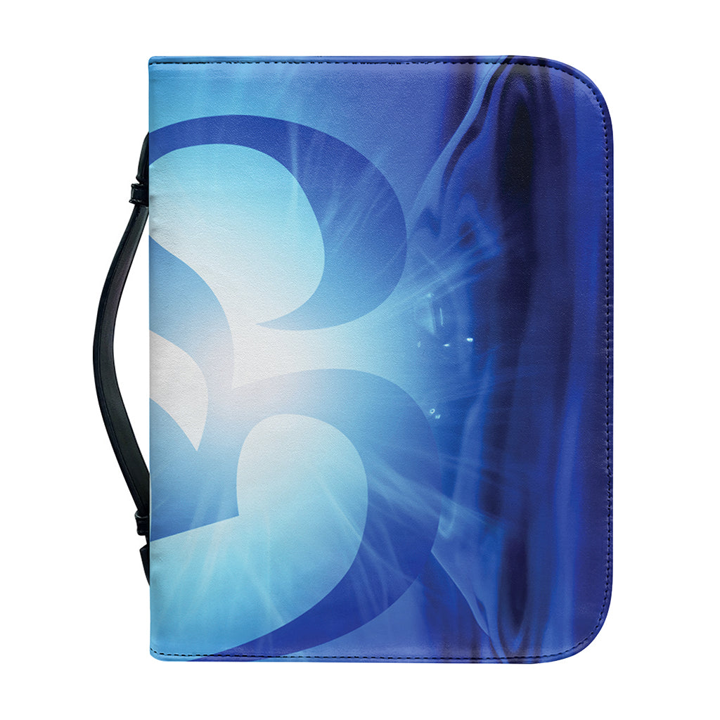 Mantra Om Print Leather Bible Cover