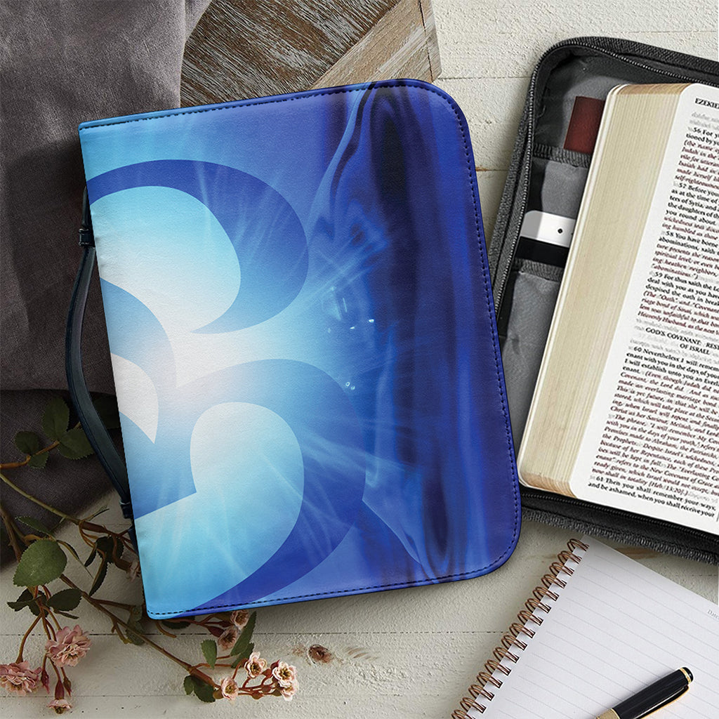 Mantra Om Print Leather Bible Cover