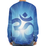 Mantra Om Print Long Sleeve Baseball Jersey