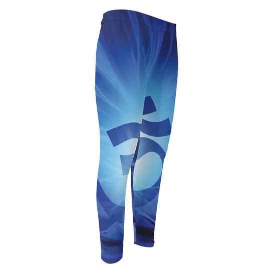 Mantra Om Print Men's Compression Pants