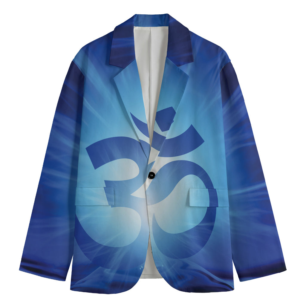 Mantra Om Print Men's Cotton Blazer