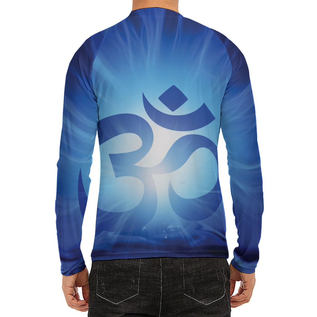 Mantra Om Print Men's Long Sleeve Rash Guard