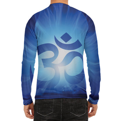 Mantra Om Print Men's Long Sleeve Rash Guard