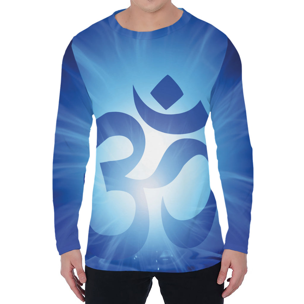 Mantra Om Print Men's Long Sleeve T-Shirt