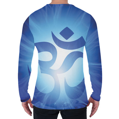 Mantra Om Print Men's Long Sleeve T-Shirt
