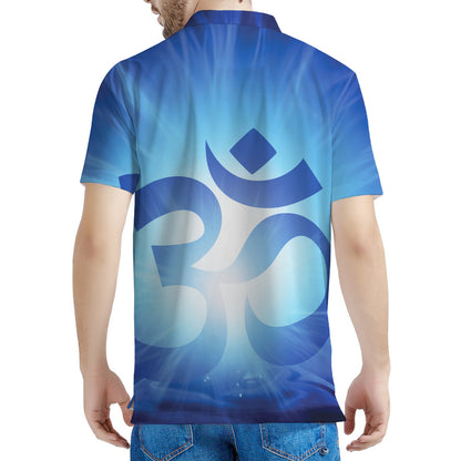 Mantra Om Print Men's Polo Shirt