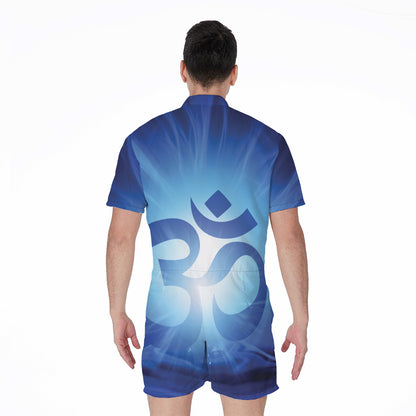Mantra Om Print Men's Rompers