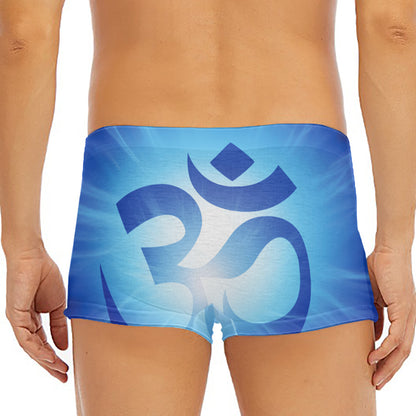 Mantra Om Print Men's Short Boxer Briefs