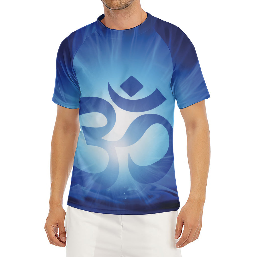 Mantra Om Print Men's Short Sleeve Rash Guard