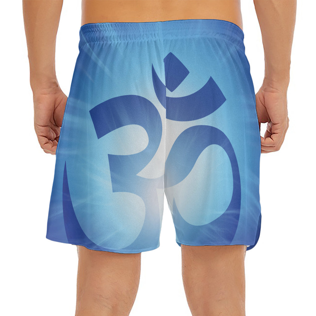 Mantra Om Print Men's Split Running Shorts