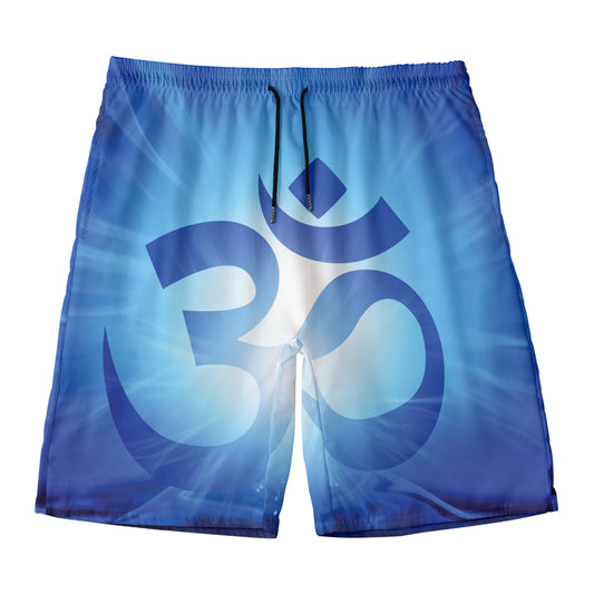 Mantra Om Print Men's Swim Trunks