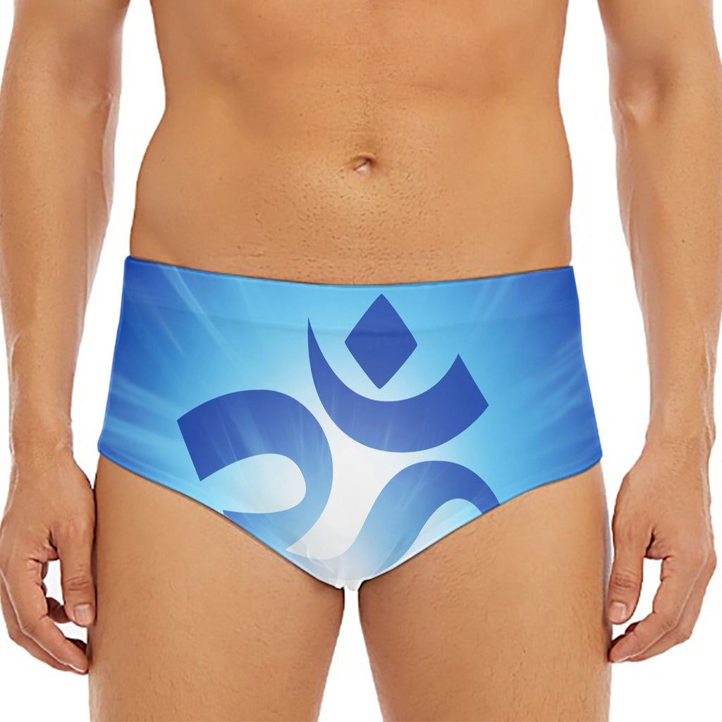 Mantra Om Print Men's Triangle Swim Briefs