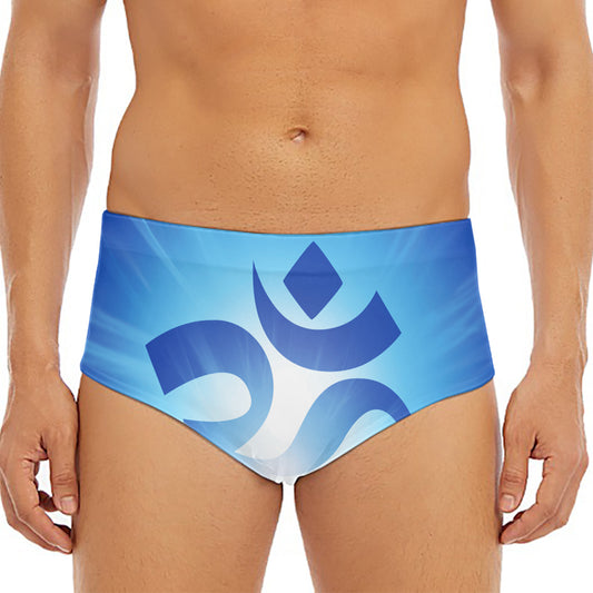 Mantra Om Print Men's Triangle Swim Briefs