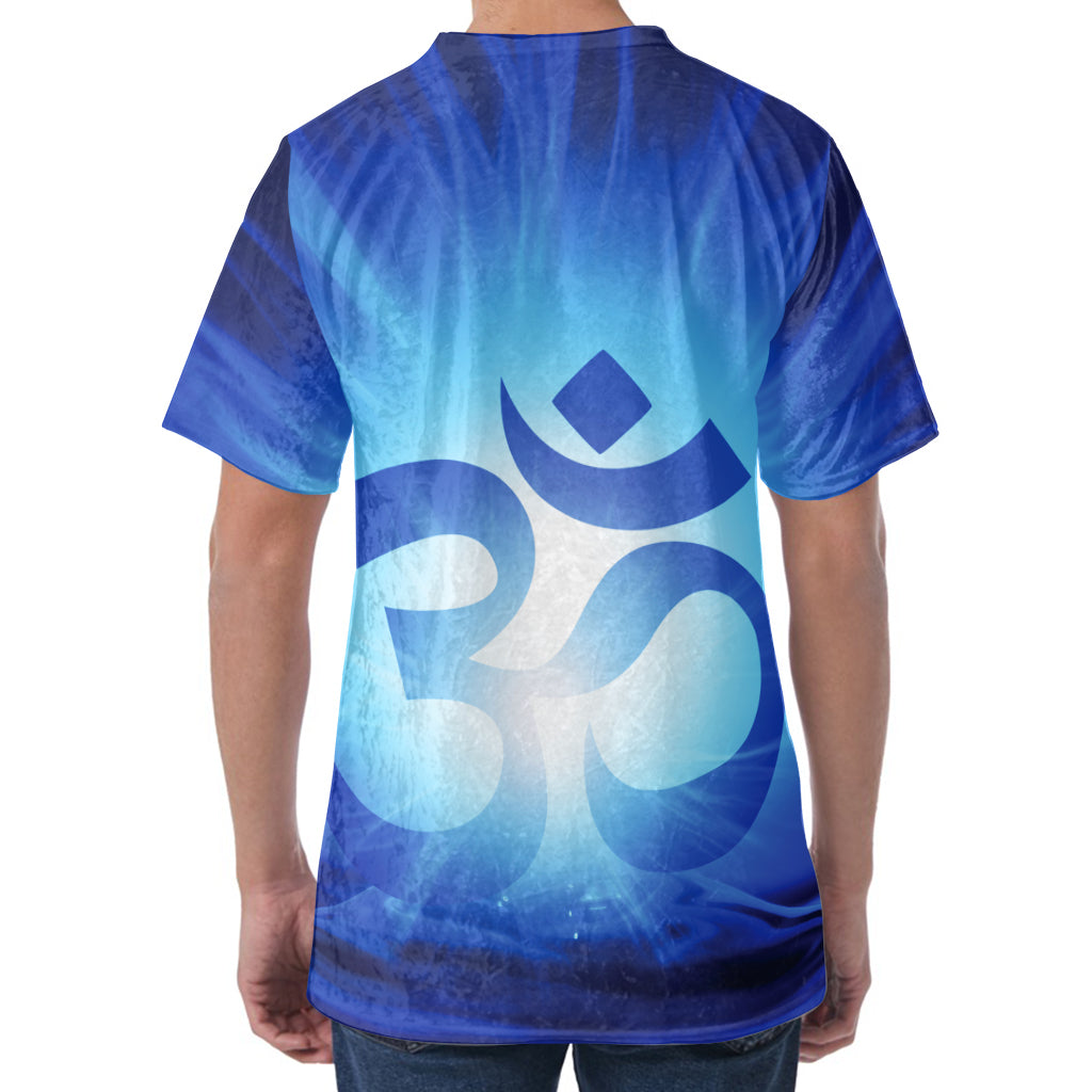 Mantra Om Print Men's Velvet T-Shirt