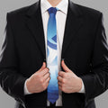 Mantra Om Print Necktie