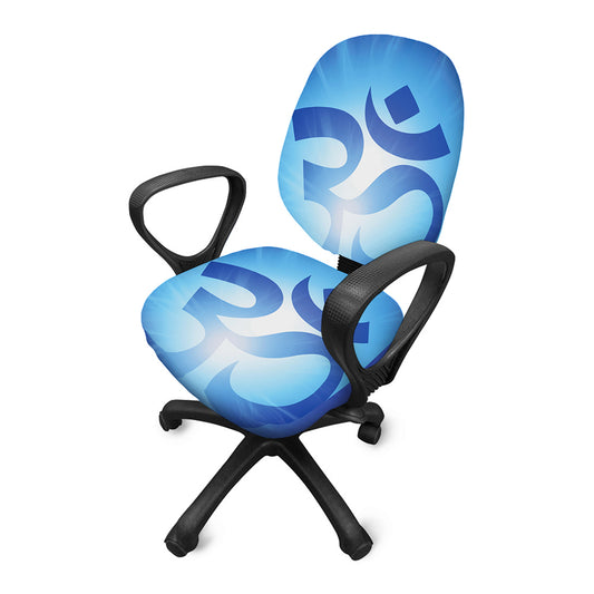 Mantra Om Print Office Chair Cover